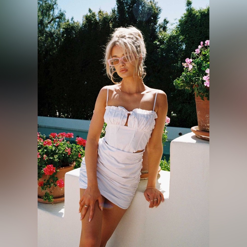 Princess Polly Closing Time Mini Dress in White
